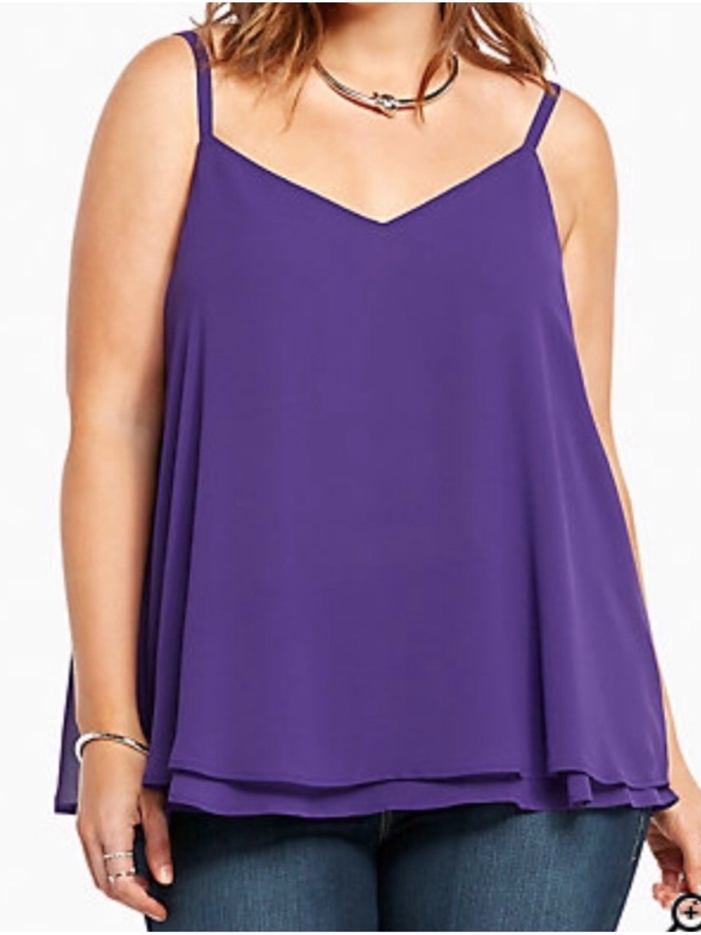 torrid Purple V-Neck Spaghetti Strap Cami